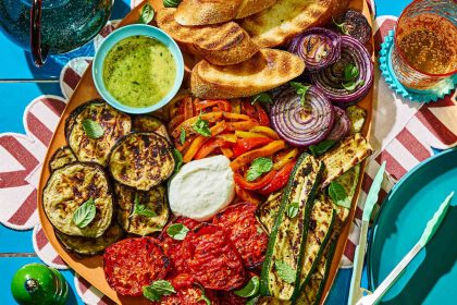 νηστίσιμο vegan γεύμα με λαχανικά και όσπρια